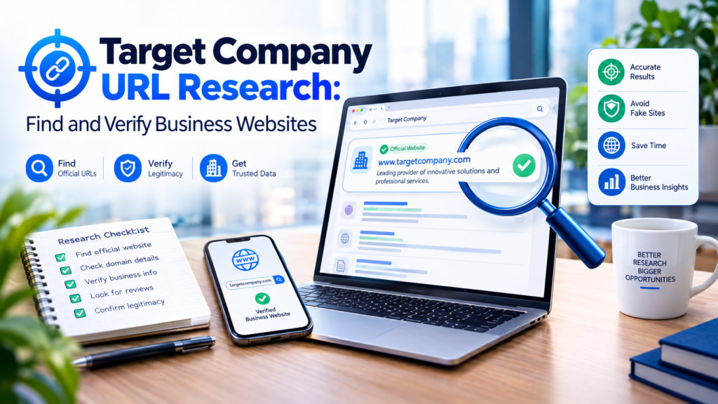 Target Company URL Research: Find and Verify Business Websites