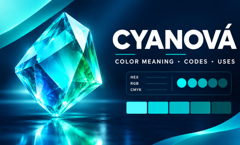 What Is Cyanová? Color Meaning, HEX Code, RGB, CMYK, and Practical Uses